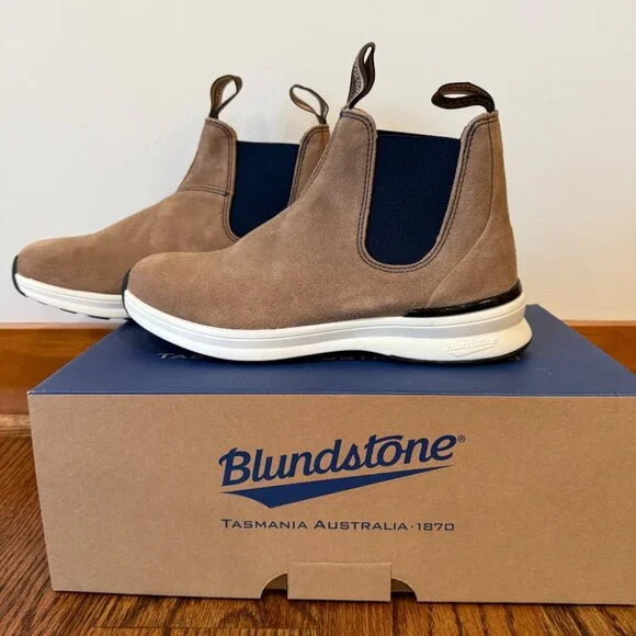 Blundstone 2146 Sneaker Chelsea Ankle Boots AU 6, US W 9 / M 7 Suede Sand Beige - Picture 3 of 15